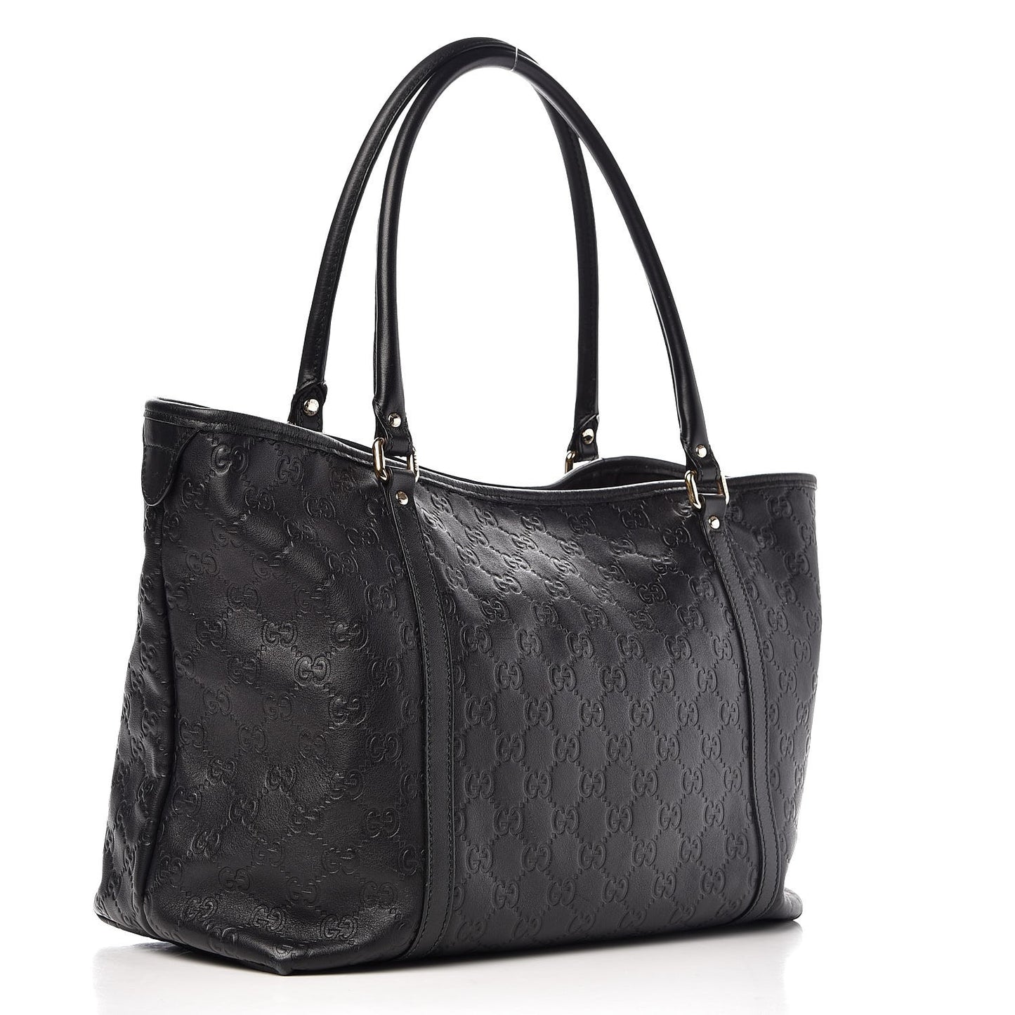 Guccissima Vitello Tender Medium Joy Tote Black