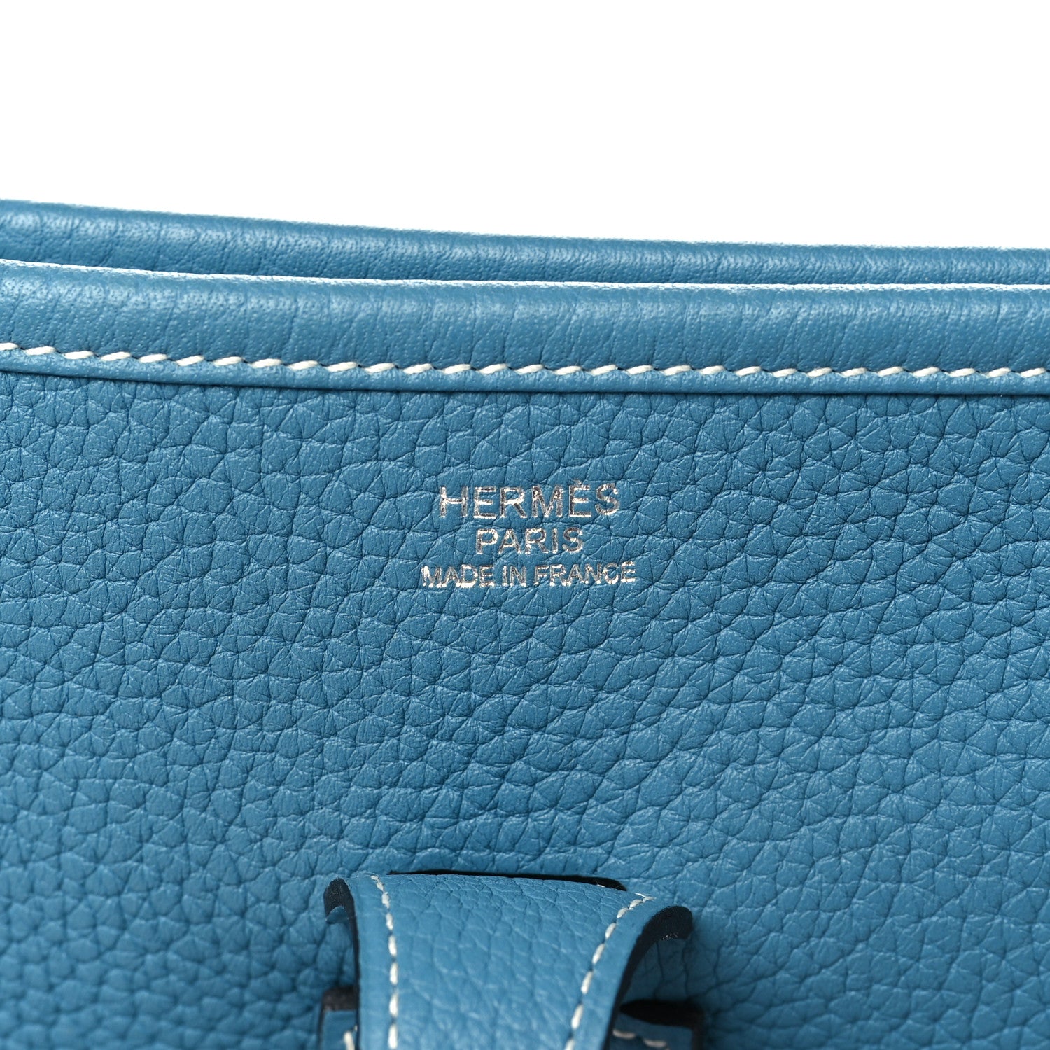 Hermes Taurillon Clemence Evelyne III PM Blue Jean 6 of 10
