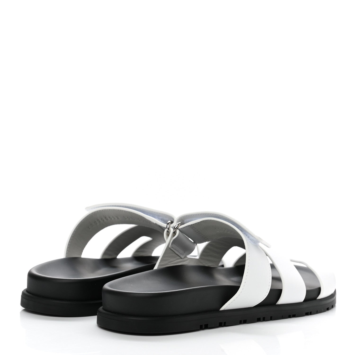 Hermes Calfskin Womens Chypre Sandals 39.5 White 4 of 9