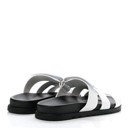 Hermes Calfskin Womens Chypre Sandals 39.5 White 4 of 9