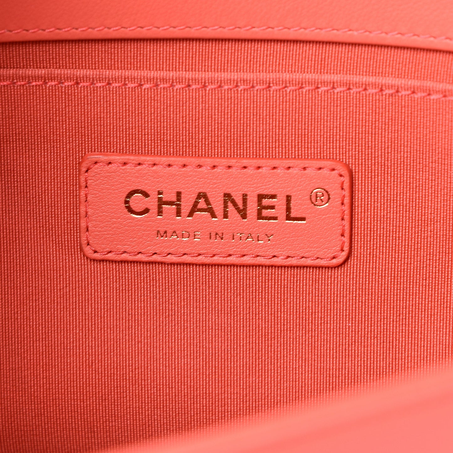 Lambskin Quilted Medium Boy Flap Coral