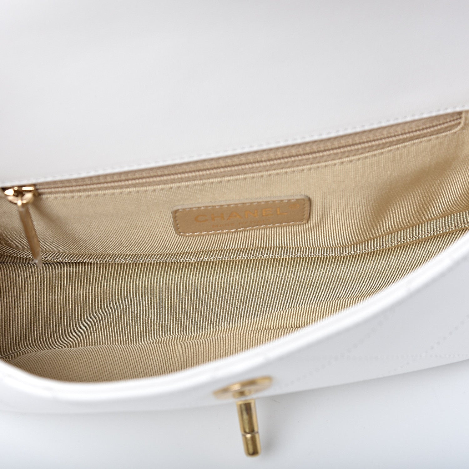 Chanel Lambskin A Real Catch Flap Bag White 4 of 13