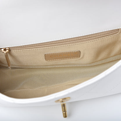 Chanel Lambskin A Real Catch Flap Bag White 4 of 13