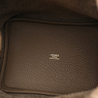 Hermes Taurillon Clemence Picotin Lock 18 PM Etoupe 5 of 14