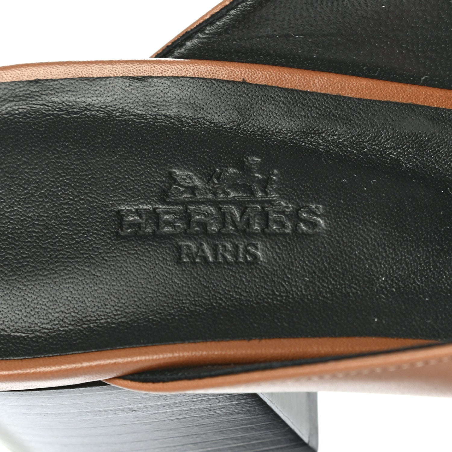 Hermes Calfskin Alma Sandals 37 Havane 6 of 9