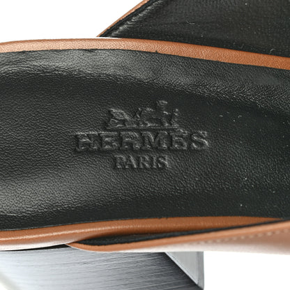 Hermes Calfskin Alma Sandals 37 Havane 6 of 9