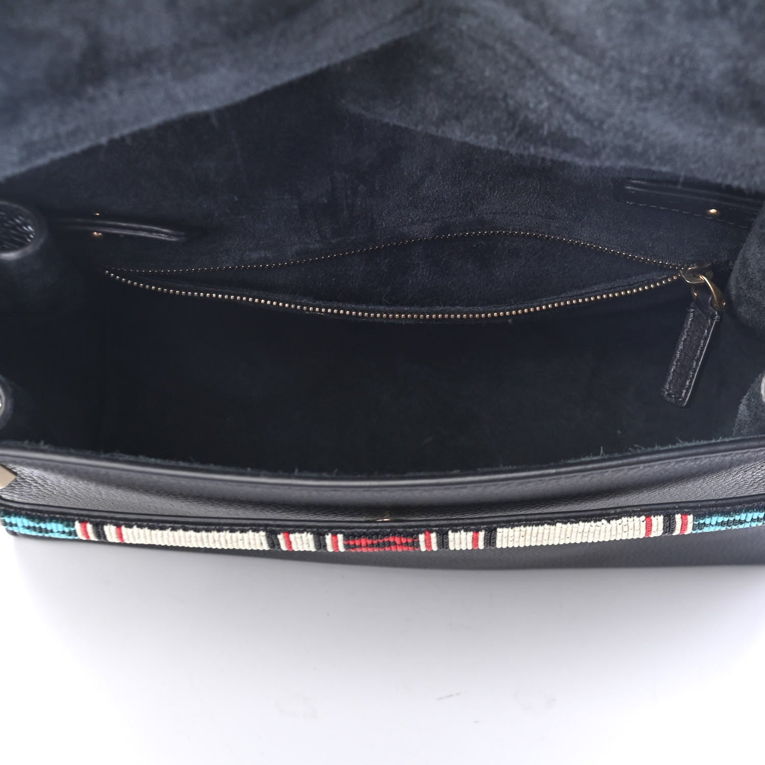 Valentino Garavani Pebbled Calfskin Beaded Medium My Rockstud Frame Bag Black 4 of 4