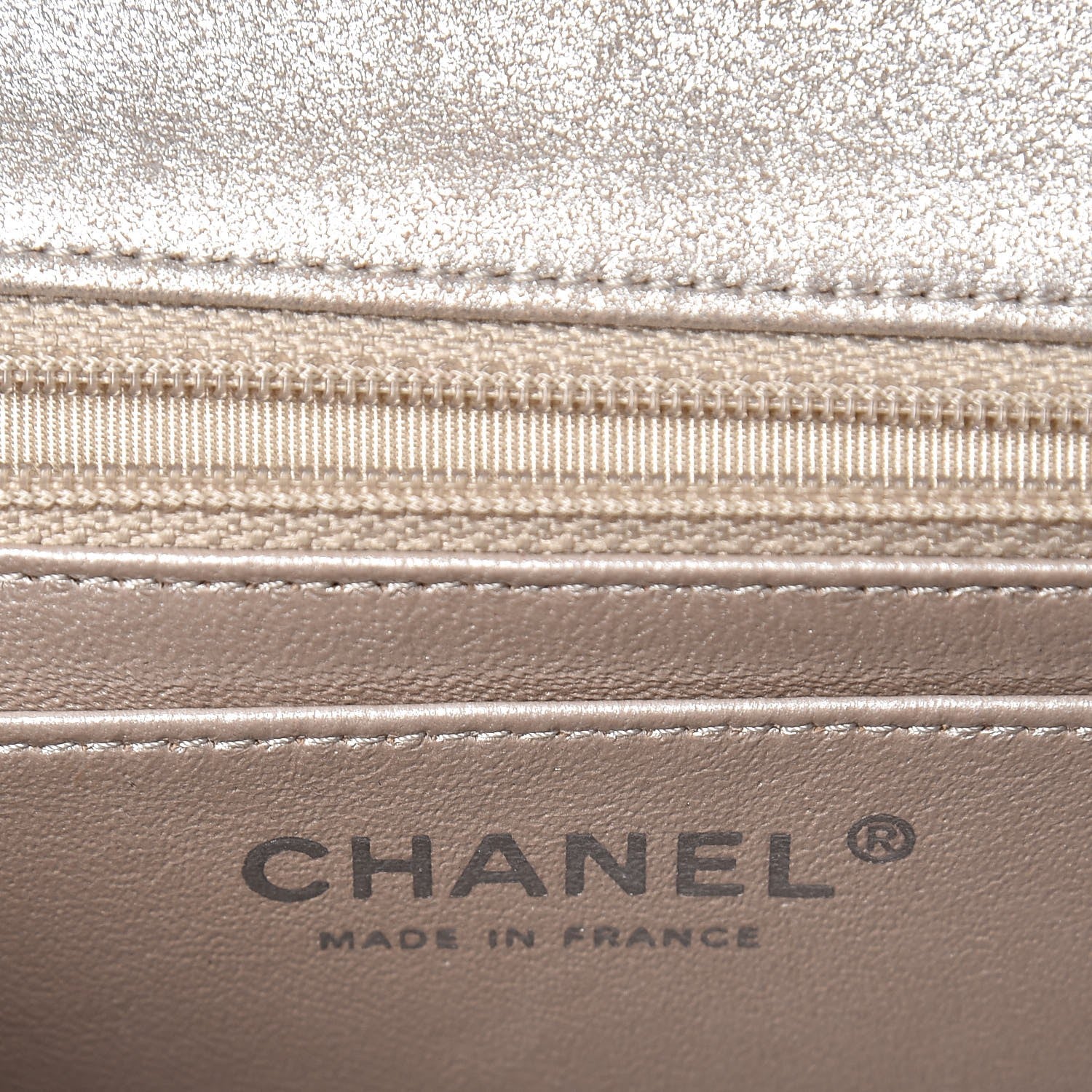 Chanel Iridescent Calfskin Quilted Mini Rectangular Flap Light Gold 6 of 9