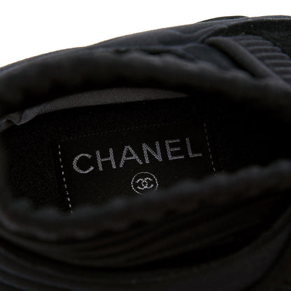 Chanel Stretch Fabric CC Sneakers 35.5 Black 6 of 6