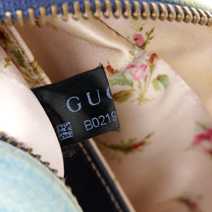 Gucci Denim Matelasse Mini Pearly GG Marmont Chain Shoulder Bag Blue 8 of 12