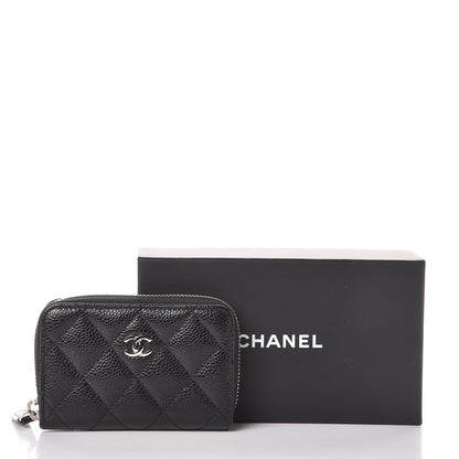 Chanel Caviar Quilted Zip Coin Purse Black 8 of 8