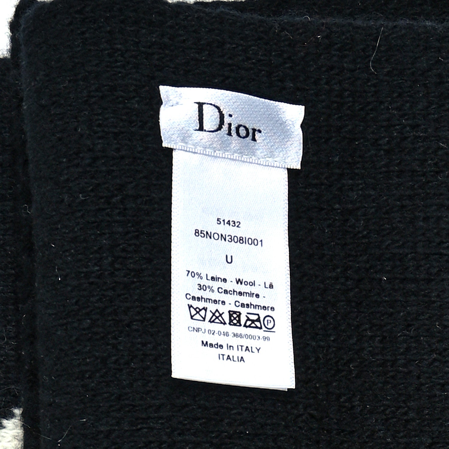 Christian Dior Wool Cashmere J'Adior Scarf 3 of 3