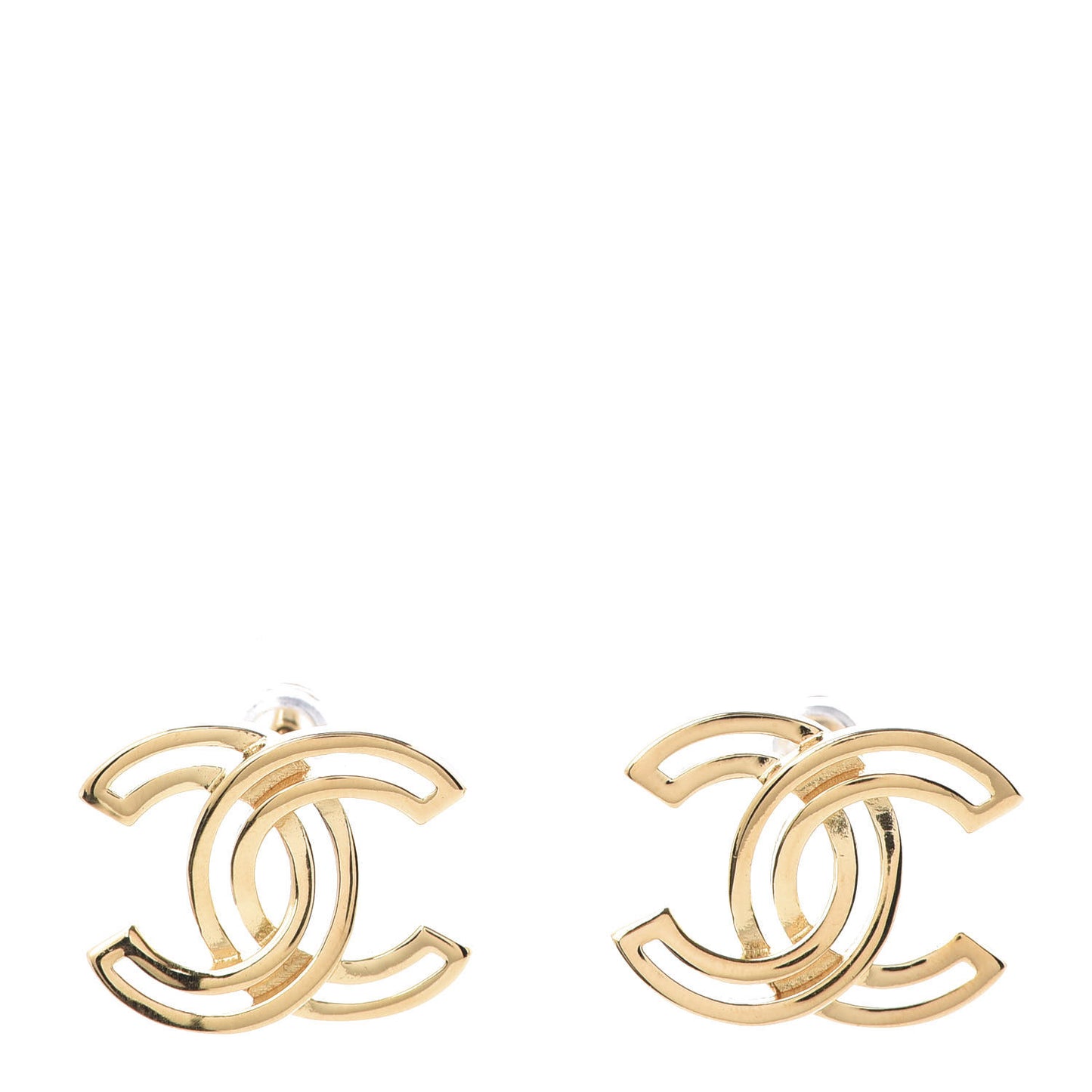 Metal Obazine CC Earrings Gold