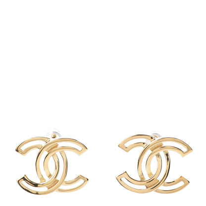 Chanel Metal Obazine CC Earrings Gold 1 of 5