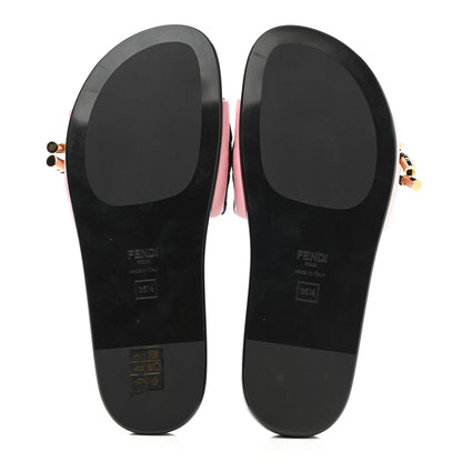 Fendi Satin Fendi Feel Slide Sandals 35.5 Pink 5 of 7