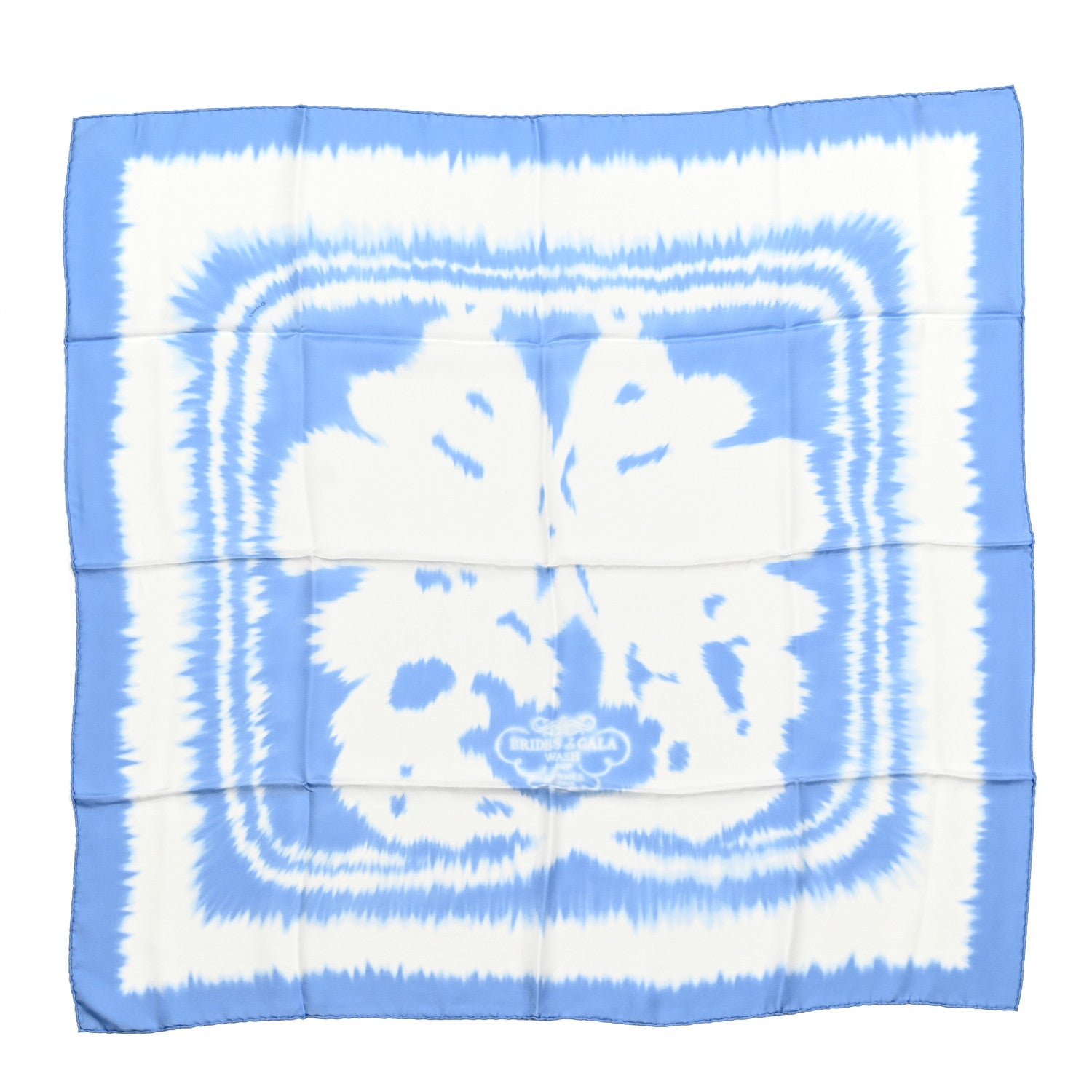 Hermes Silk Brides De Gala Wash Scarf 90 Ciel Blanc 1 of 4