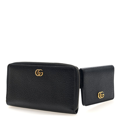 Gucci Calfskin GG Marmont Double Belt Bag 70 28 Black 1 of 9