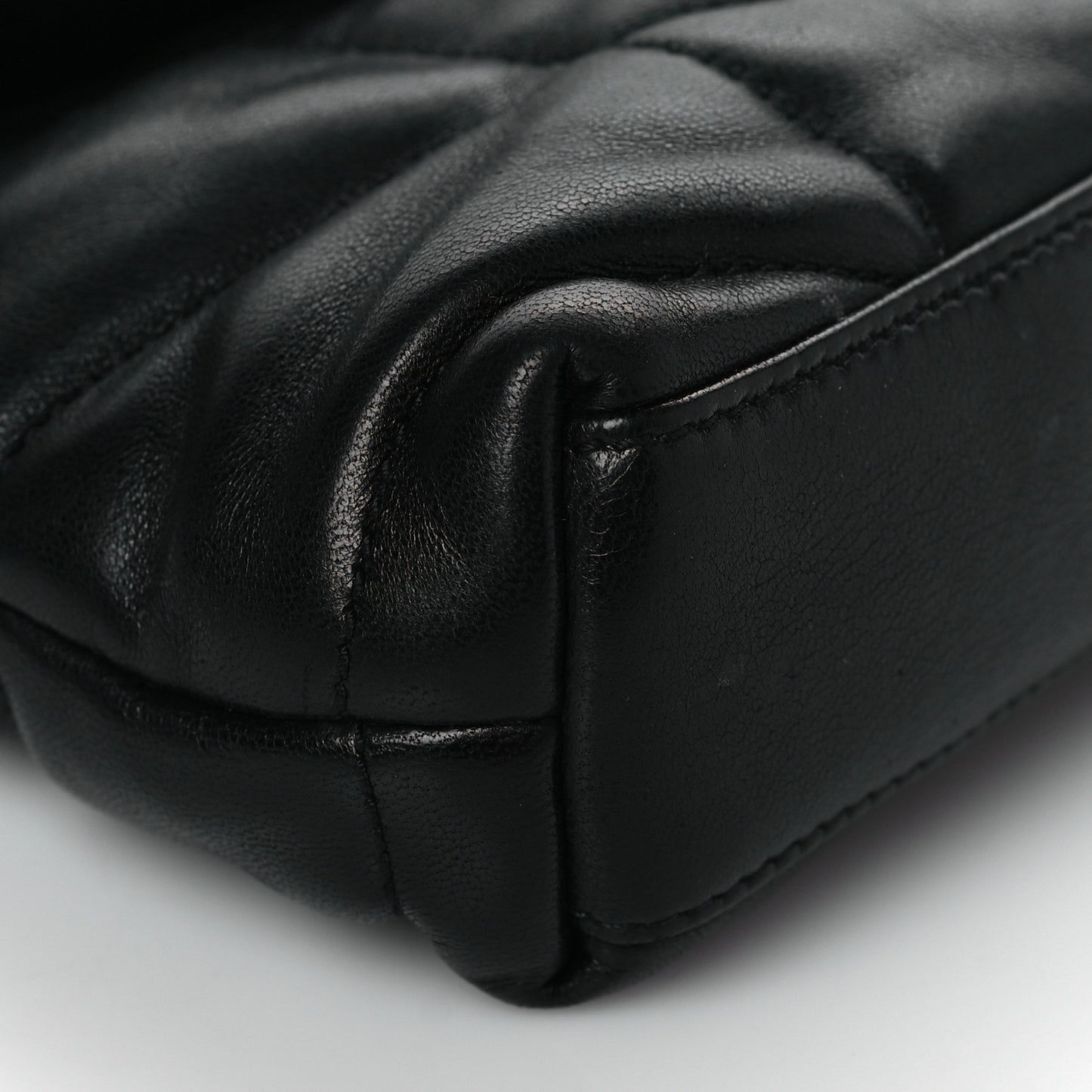 Lambskin Monogram Loulou Puffer Pouch Clutch Black