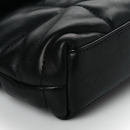 Saint Laurent Lambskin Monogram Loulou Puffer Pouch Clutch Black 8 of 11