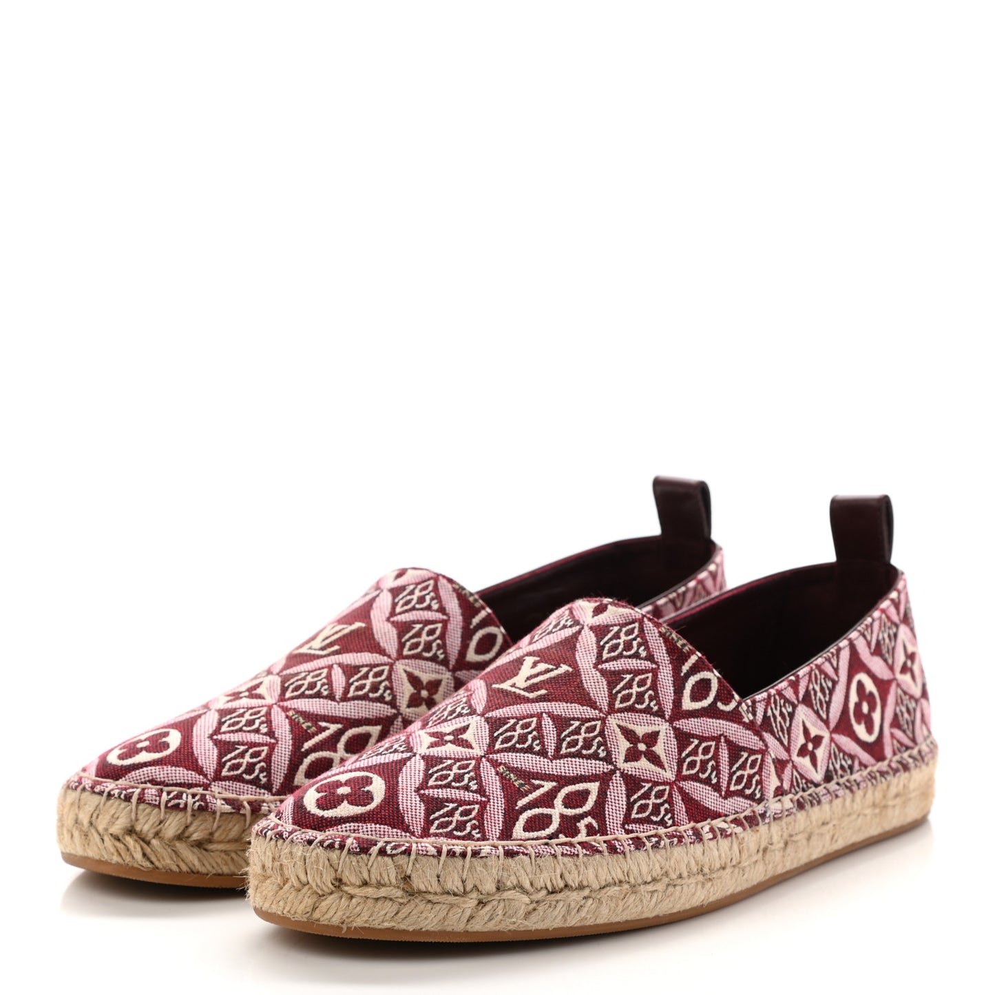 Jacquard Since 1854 Starboard Espadrille Flats 40 Bordeaux