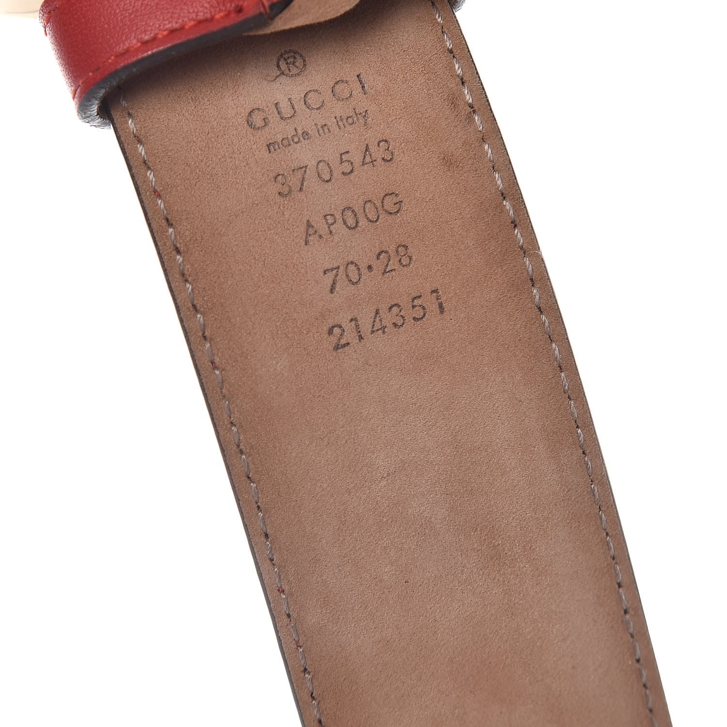 Gucci Moon Calfskin Interlocking G 37mm Belt 70 28 Tabasco 4 of 9