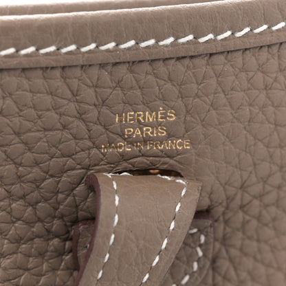 Hermes Taurillon Clemence Amazone Evelyne TPM Etoupe Bleu Indigo 6 of 11