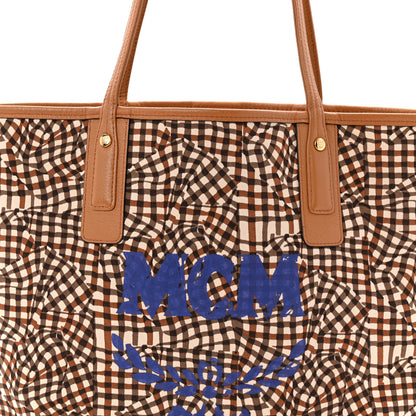 MCM Visetos Medium Liz Reversible Shopper Tote Cognac 12 of 19
