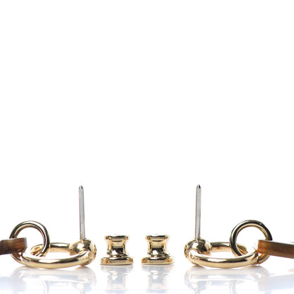 Hermes Permabrass Buffalo Horn Amulettes Equestre Earrings 3 of 4