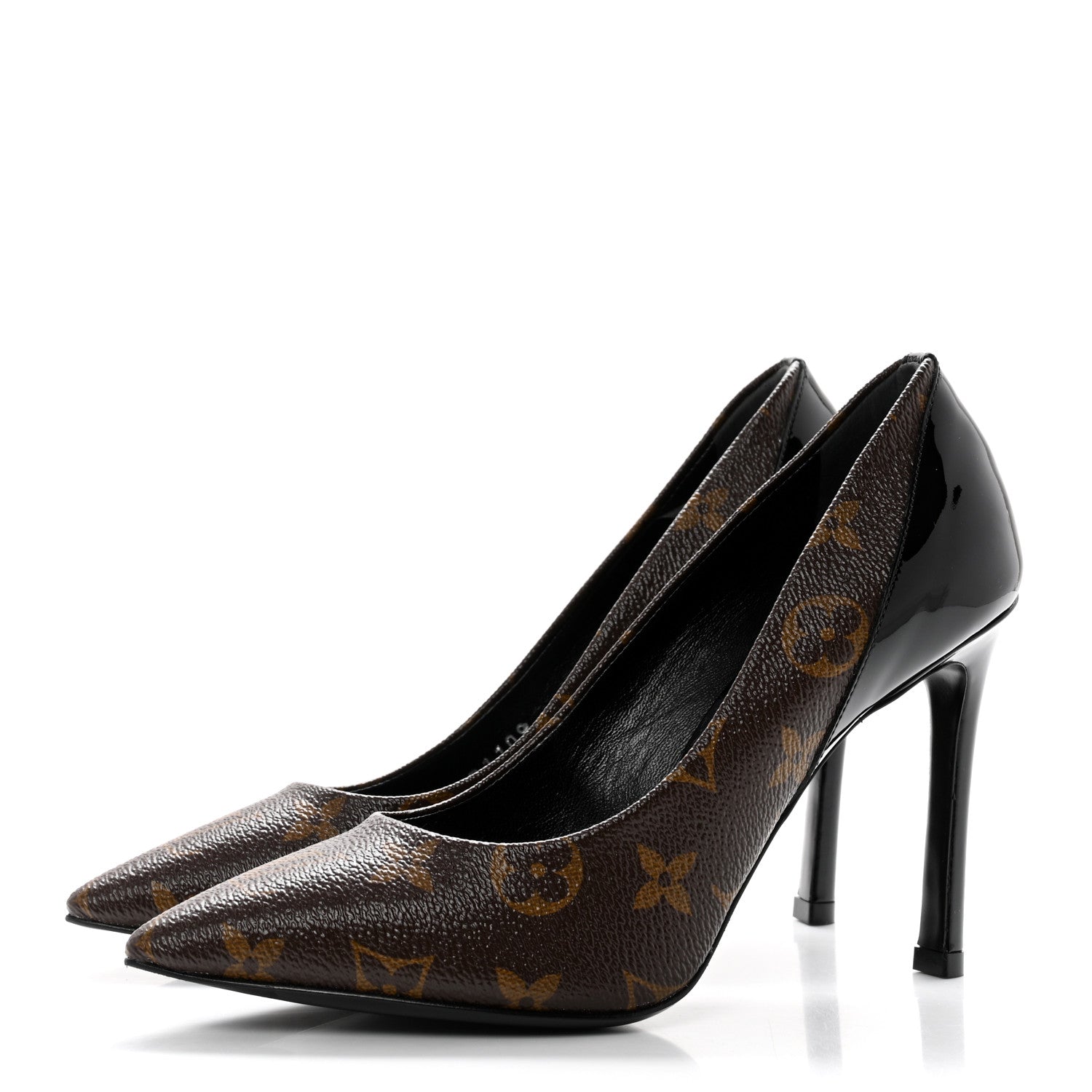 Louis Vuitton Monogram Cherie Pumps 35 Black 3 of 8