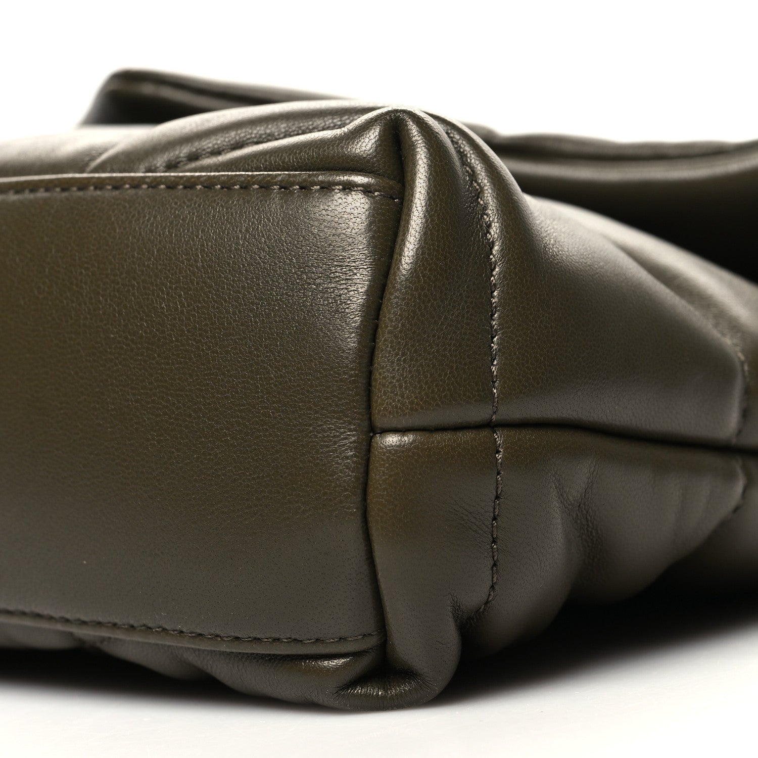 Saint Laurent Lambskin Quilted Toy Loulou Puffer Monogram Chain Satchel Seaweed 10 of 12