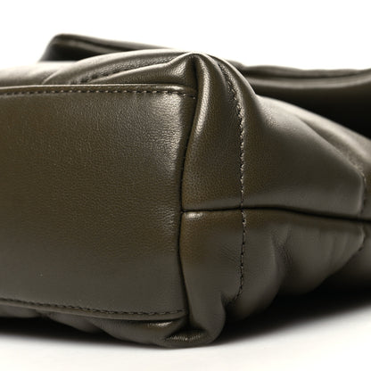 Saint Laurent Lambskin Quilted Toy Loulou Puffer Monogram Chain Satchel Seaweed 10 of 12
