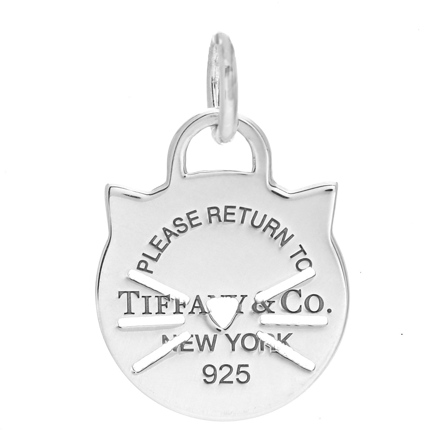 Tiffany Sterling Silver Return to Tiffany Cat Charm 1 of 4