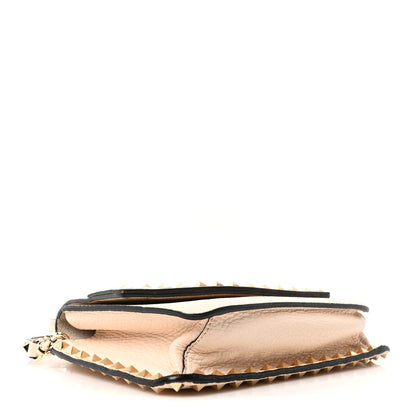 Valentino Garavani Pebbled Calfskin Rockstud Side Slip Crossbody Ivory 4 of 9