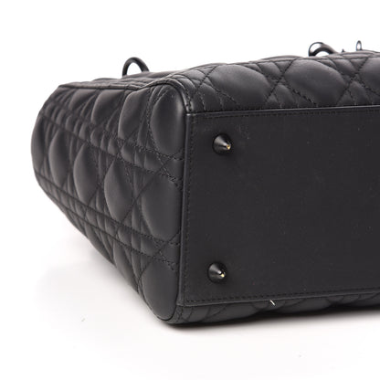 Christian Dior Ultra Matte Calfskin Cannage Medium Lady Dior Black 8 of 10