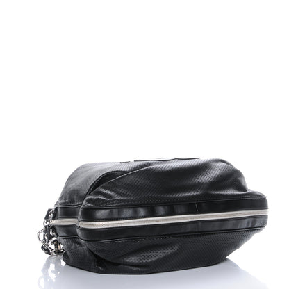 Chanel Lambskin Perforated Baseball Spirit Ligne Bag Black 4 of 8