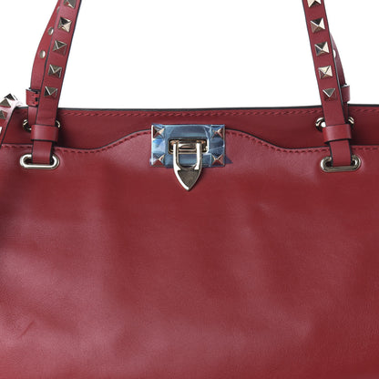 Valentino Garavani Vitello Medium Rockstud Tote Rosso Valentino 9 of 9