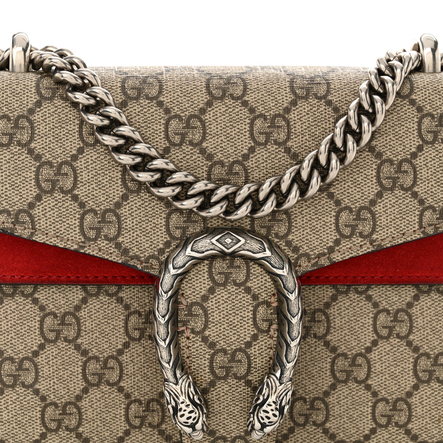 Gucci GG Supreme Monogram Mini Dionysus Shoulder Bag Hibiscus Red 8 of 12
