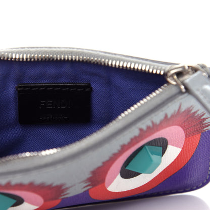 Fendi Vitello Elite Studded Hypnoteyes Coin Pouch Key Case Polvere Multicolor 6 of 8