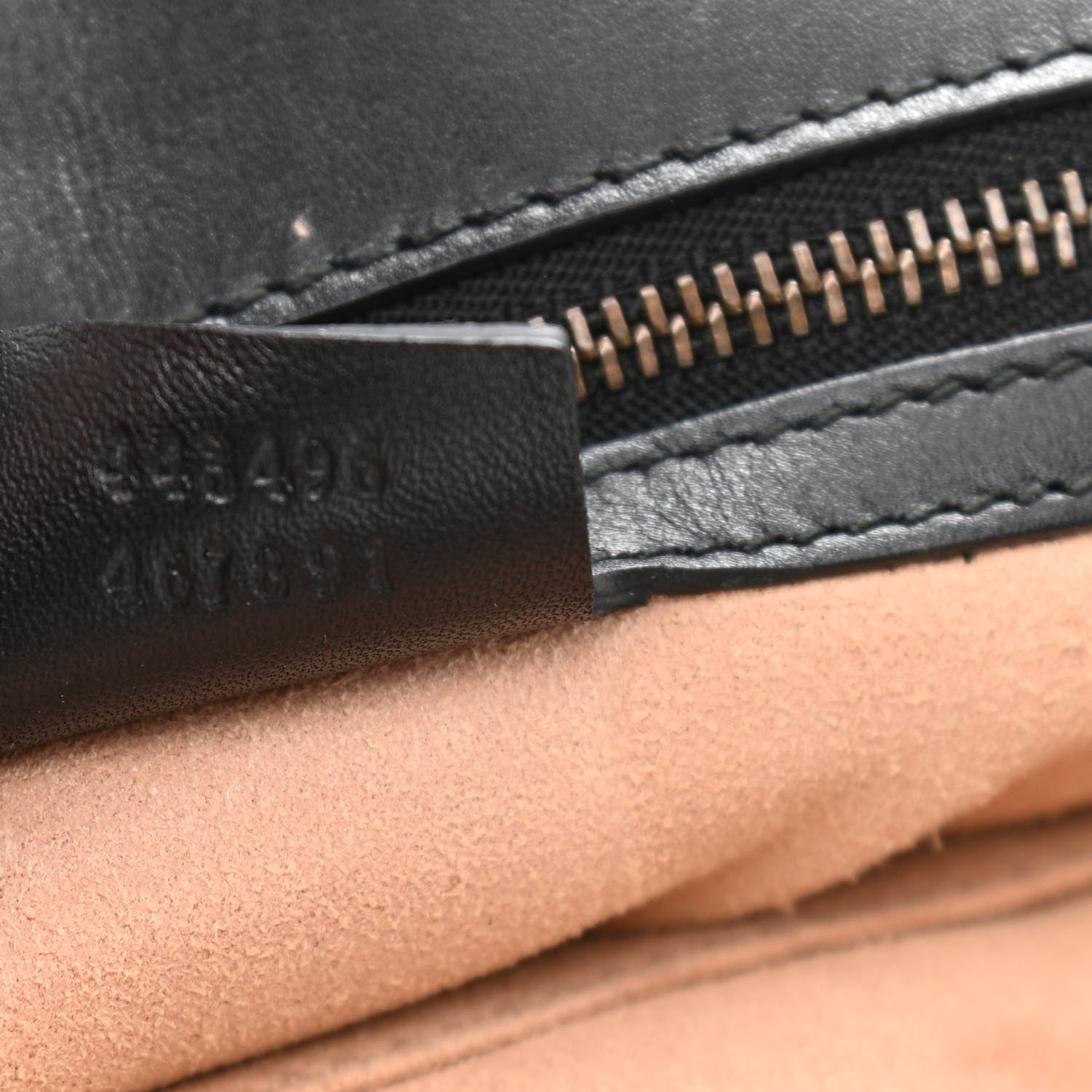 Gucci Calfskin Matelasse Studded Medium GG Marmont Shoulder Bag Black 7 of 15