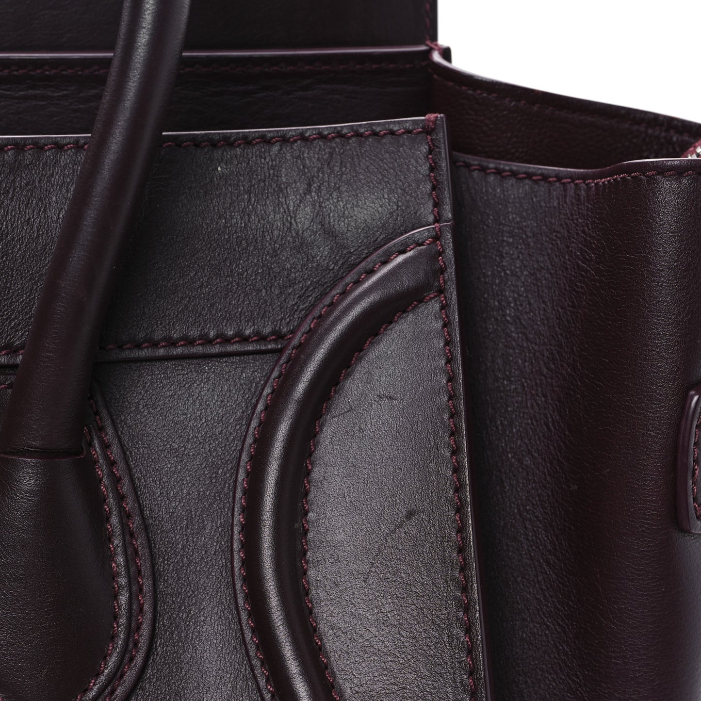 Smooth Calfskin Mini Luggage Burgundy