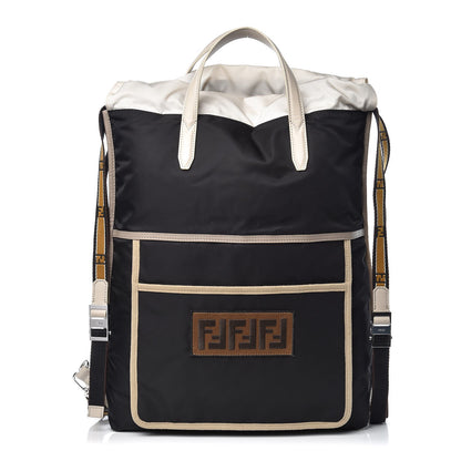 Fendi Nylon Vitello Patch Backpack Black 1 of 11