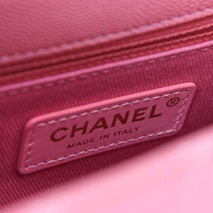 Chanel Caviar Quilted Small Coco Handle Flap Pink 6 of 9