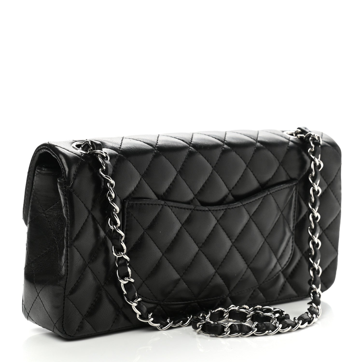 Chanel Lambskin Quilted East West Flap Black 4 of 20