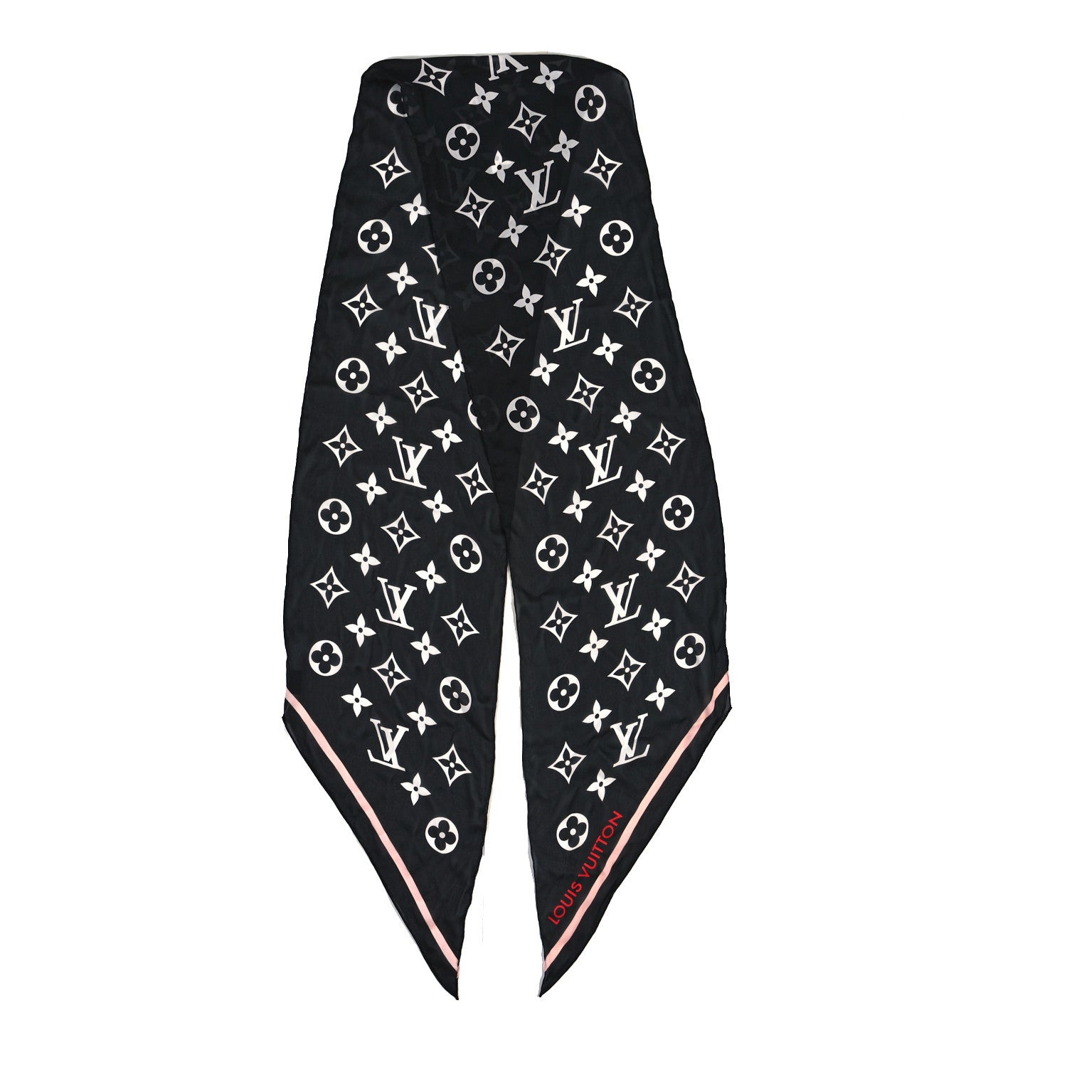 Louis Vuitton Silk Etole Monogram LV Ideal Scarf Black 2 of 4