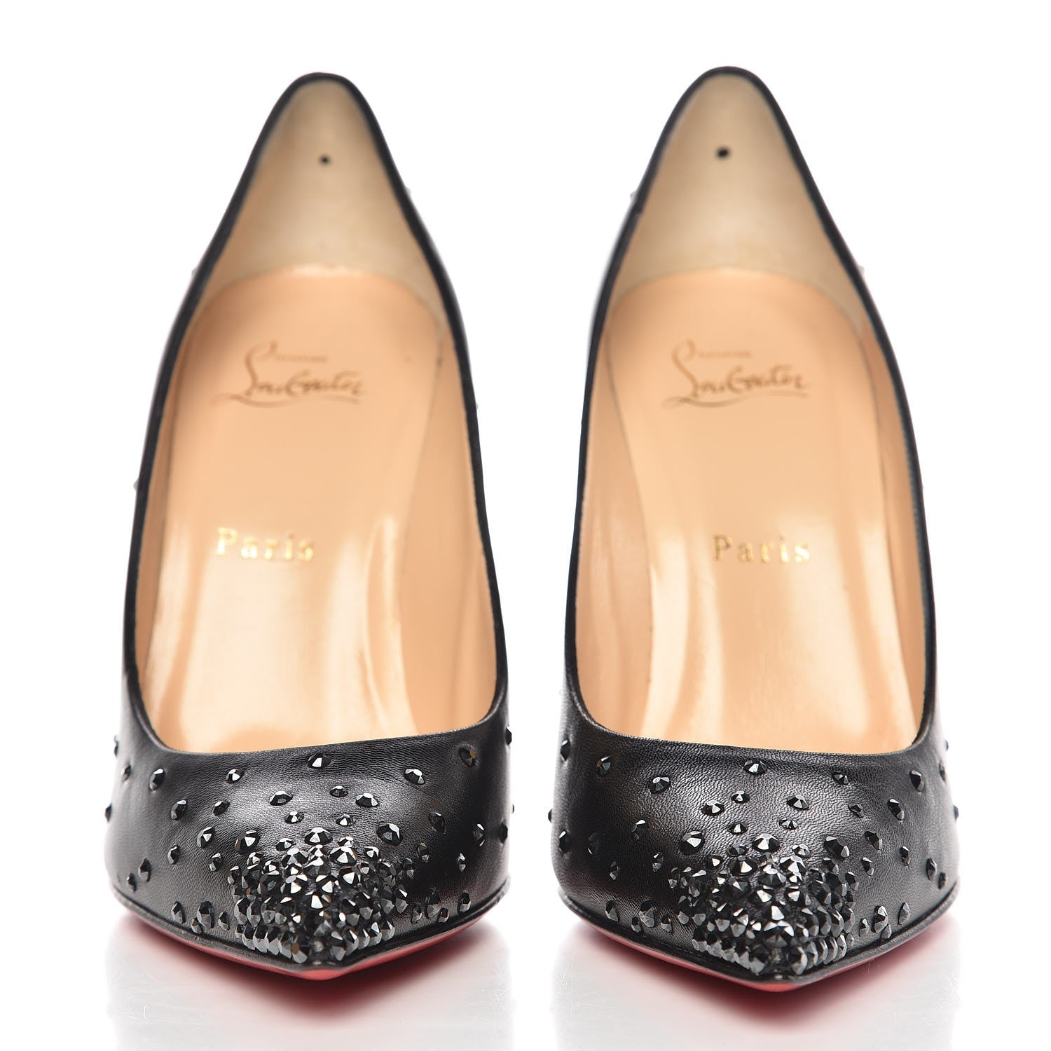 Christian Louboutin Kid Degrastrasss 100 Pumps 38 Hematite Black 3 of 8