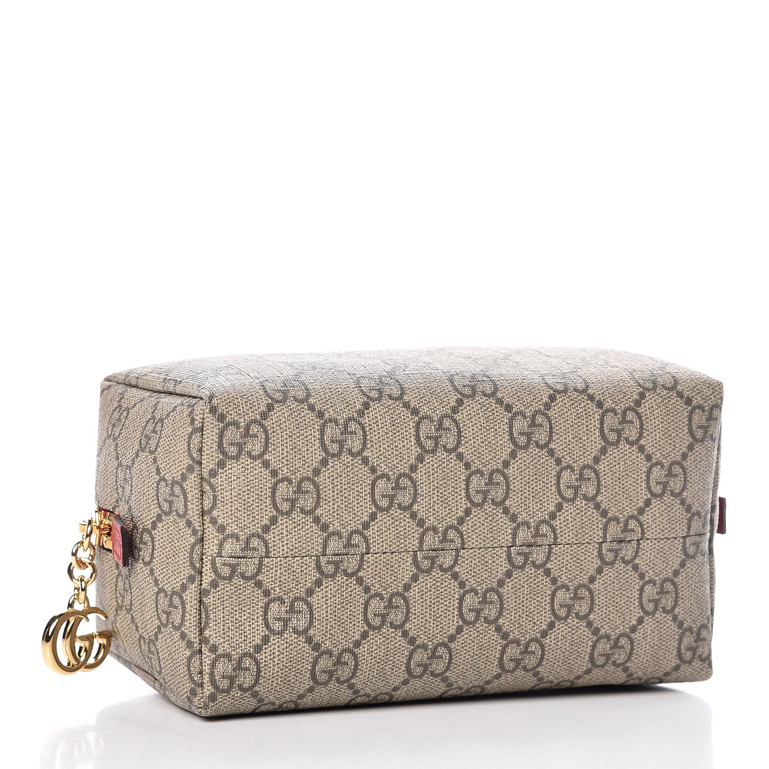 Gucci Soft GG Supreme Monogram Calfskin Medium Ophidia Cosmetic Case Beige Ebony Hibiscus Red 4 of 8