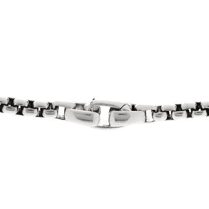 David Yurman Sterling Silver Black Diamond Streamline Cross Station Necklace 22" 4 of 5