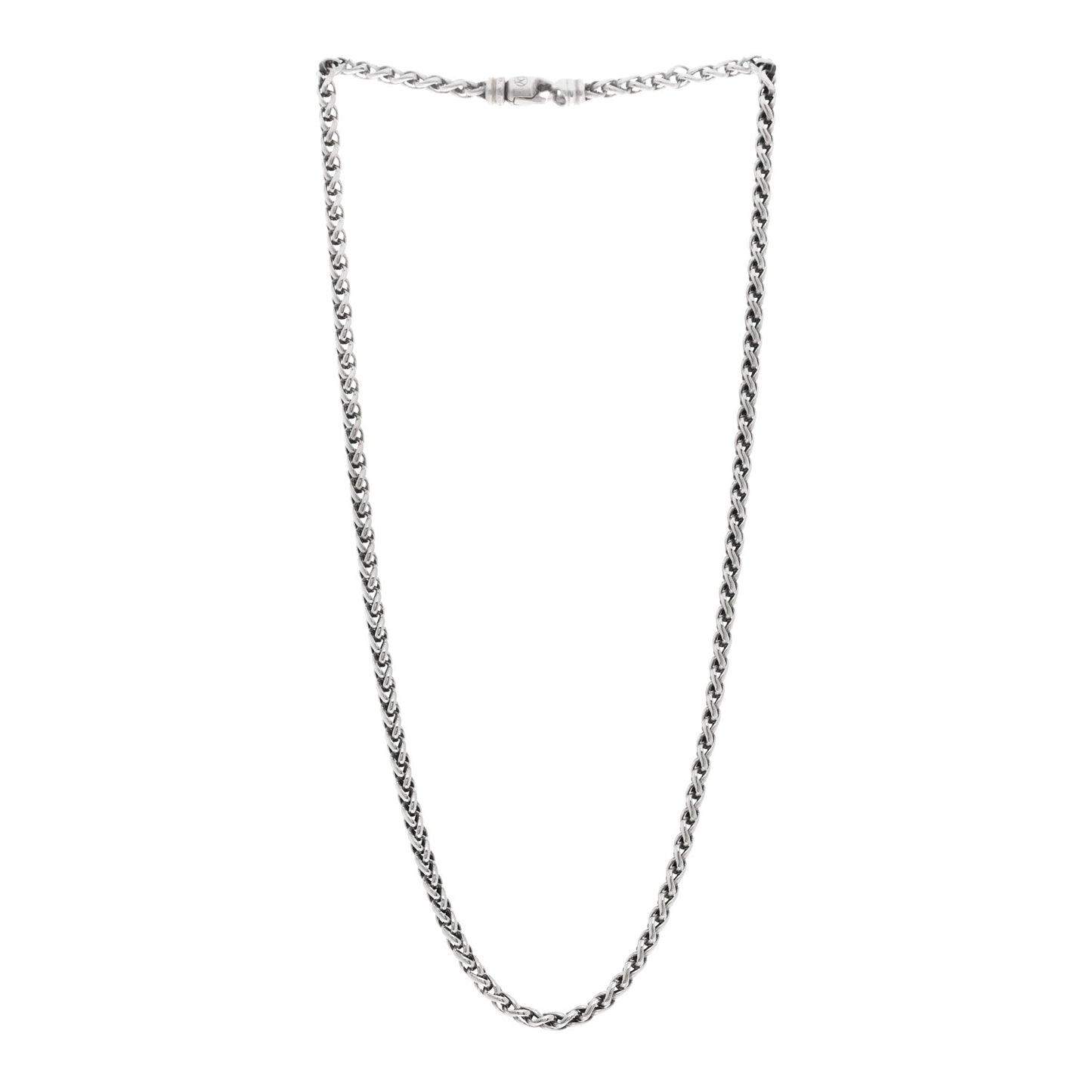 Sterling Silver 4mm Wheat Chain Necklace 20"