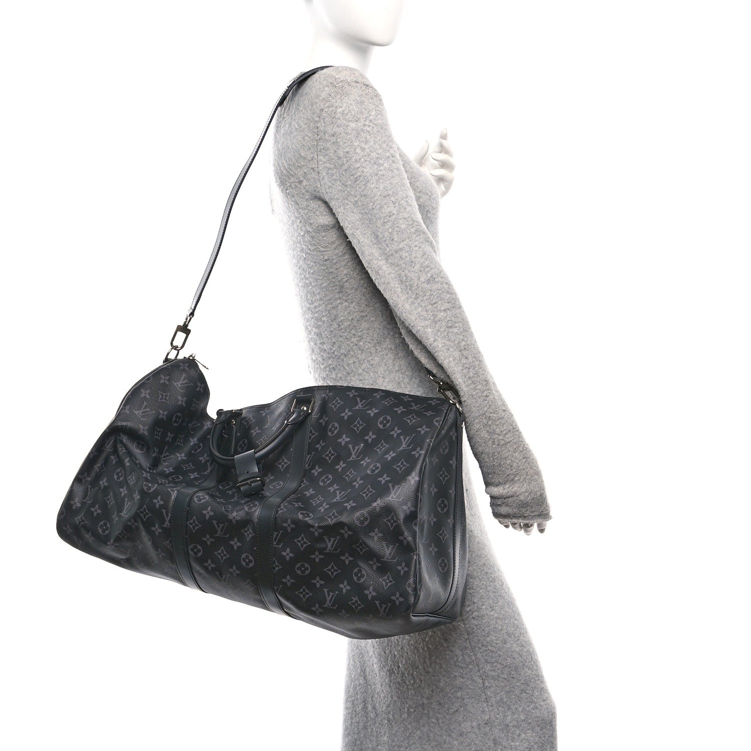 Louis Vuitton Monogram Eclipse Keepall Bandouliere 55 2 of 15
