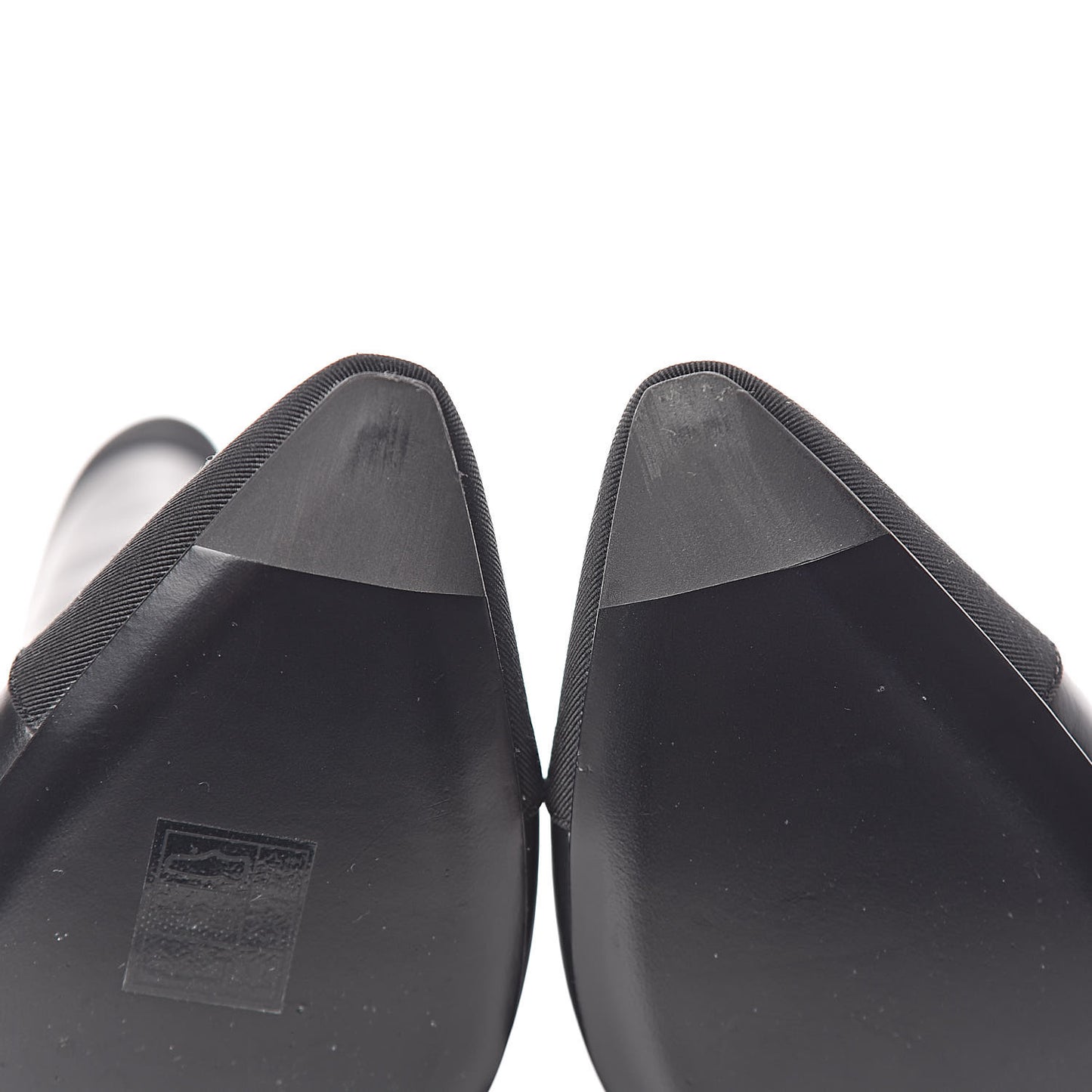 Lambskin Grosgrain Cap Toe Short Ankle Boots 38 Black